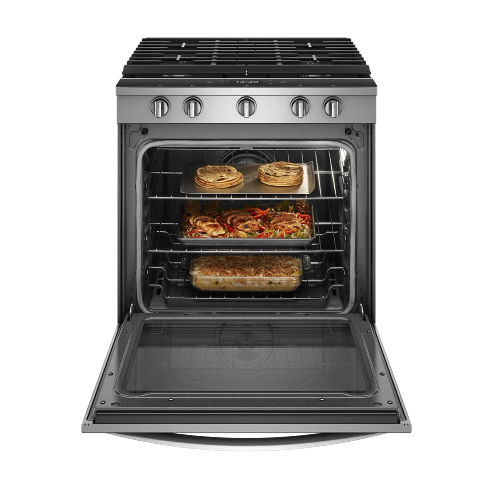 WHIRLPOOL WEG750H0HZ slide in gas range