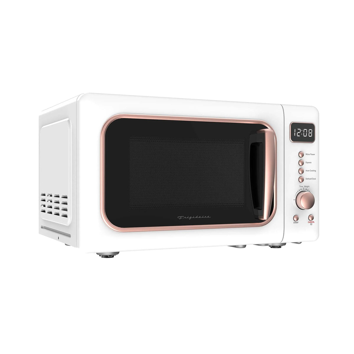 Frigidaire 0.7 Cu. Ft. Retro Countertop Microwave Oven, Black and Gold