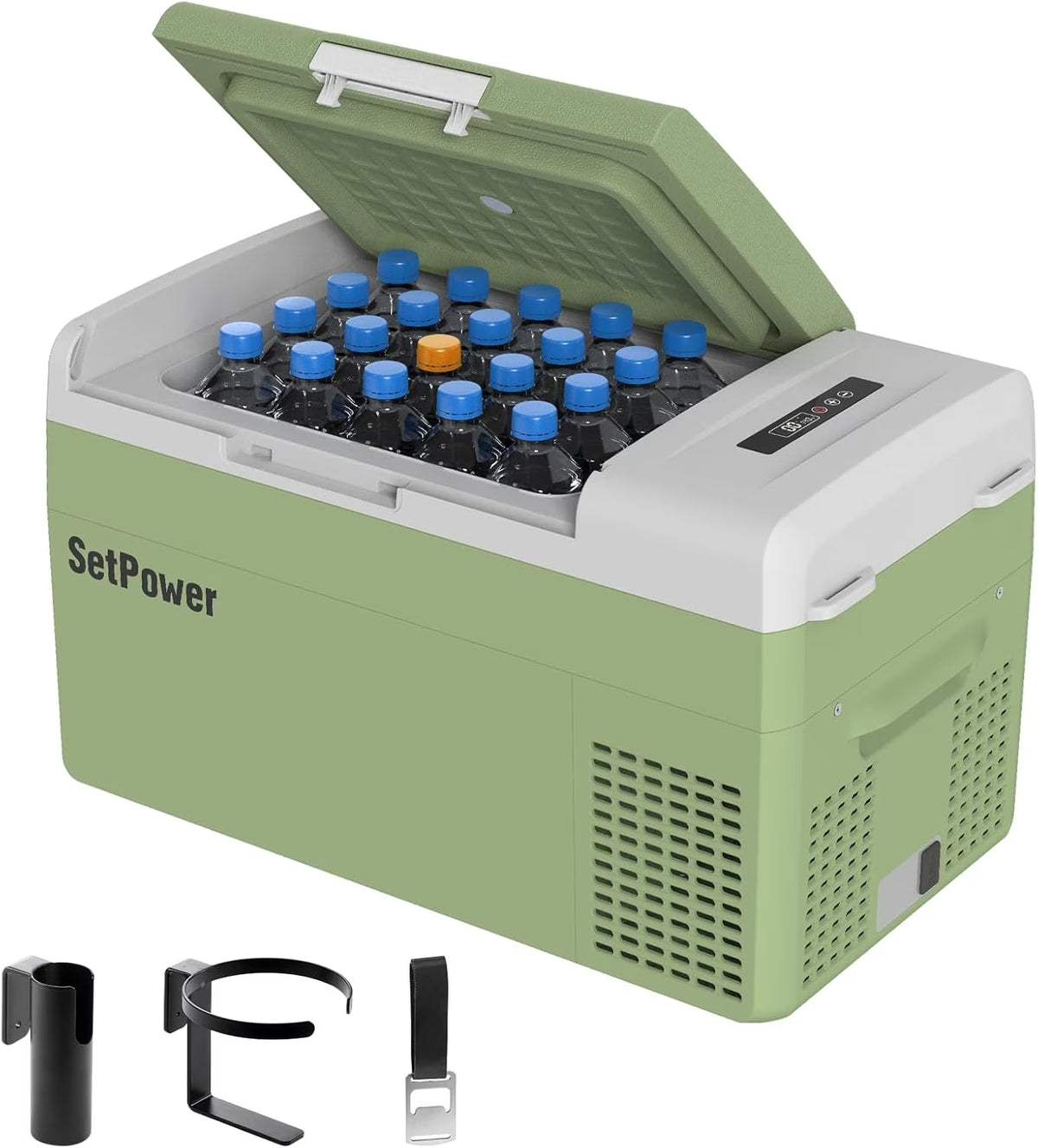 Setpower FC20 Portable Refrigerator, Black, 21 Quart, 12V
