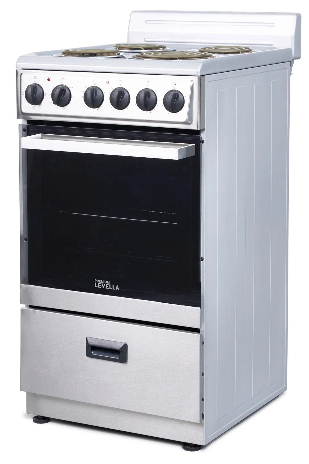 Premium Levella 20" Freestanding Electric Range with 4 Burners and 2.1 Cu. Ft. Oven Capacity