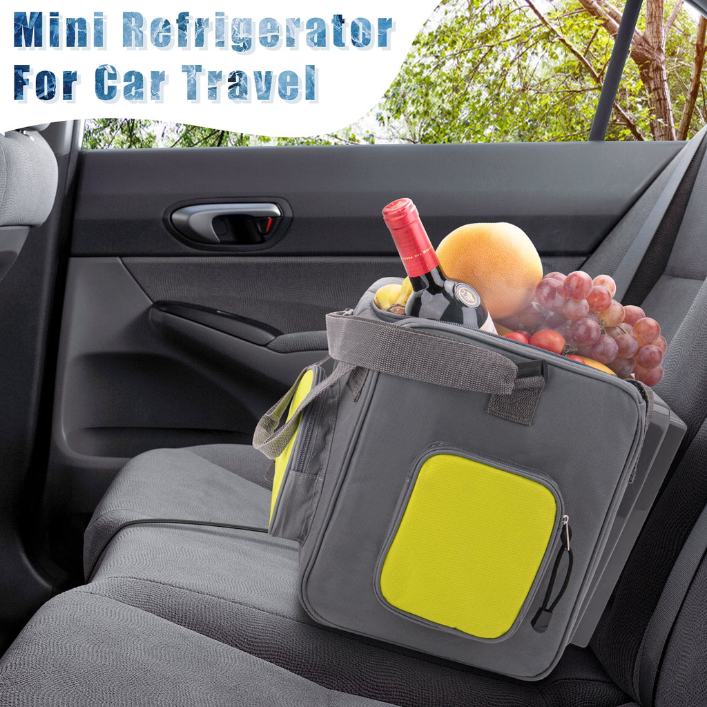 Paffenery 15 Quarts Car Cooler Plug in, 16L Small Electric Cooler, 12V Mini Car Fridge Portable Refrigerator for Camping