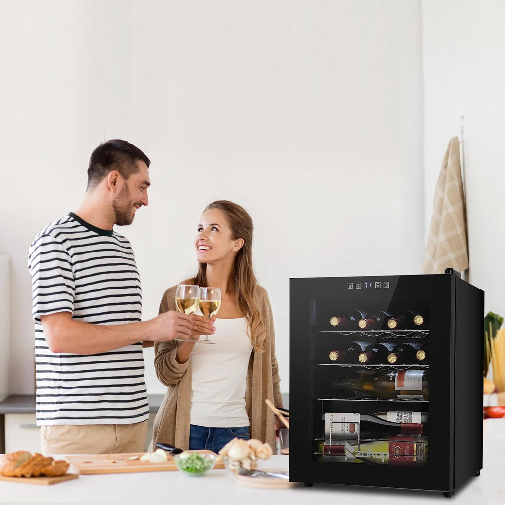 Ktaxon 18 Bottle Compressor Wine Cooler Freestanding Wine Fridge, Fast Cooling, Low Noise