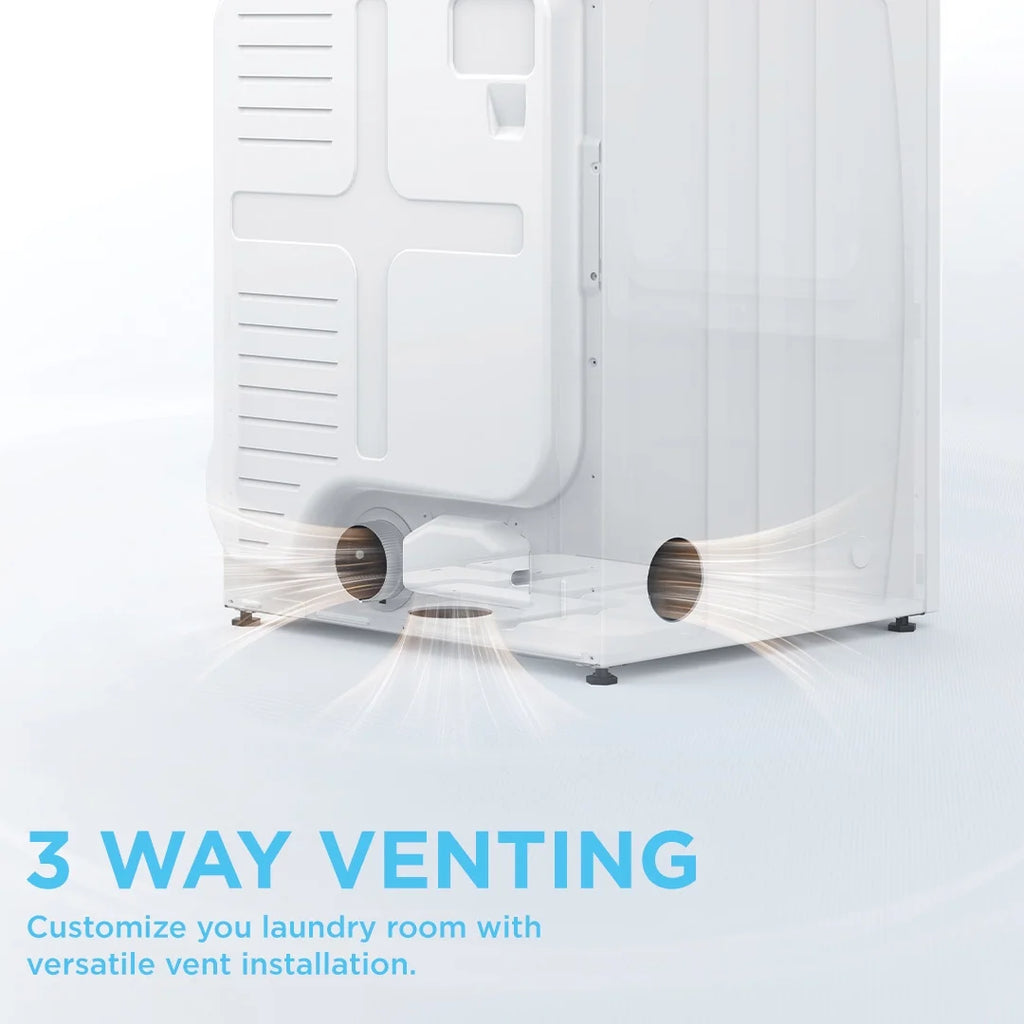 MIDEA Smart 7.0 Cu Ft. Gas Dryer, White