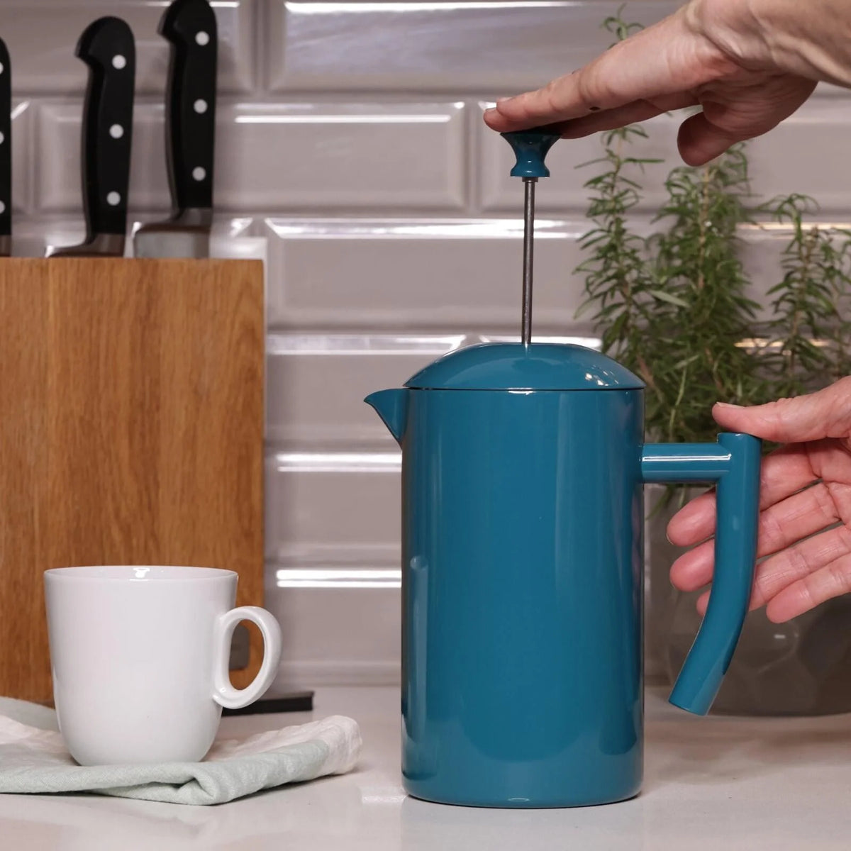 Frieling French Press, Snow White, 34 fl oz.