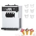 Entcook 3 Flavors Commercial Ice Cream Maker, 5.8-8 Gal/H Countertop Soft Serve Ice Cream Yogurt Machine with LCD Display