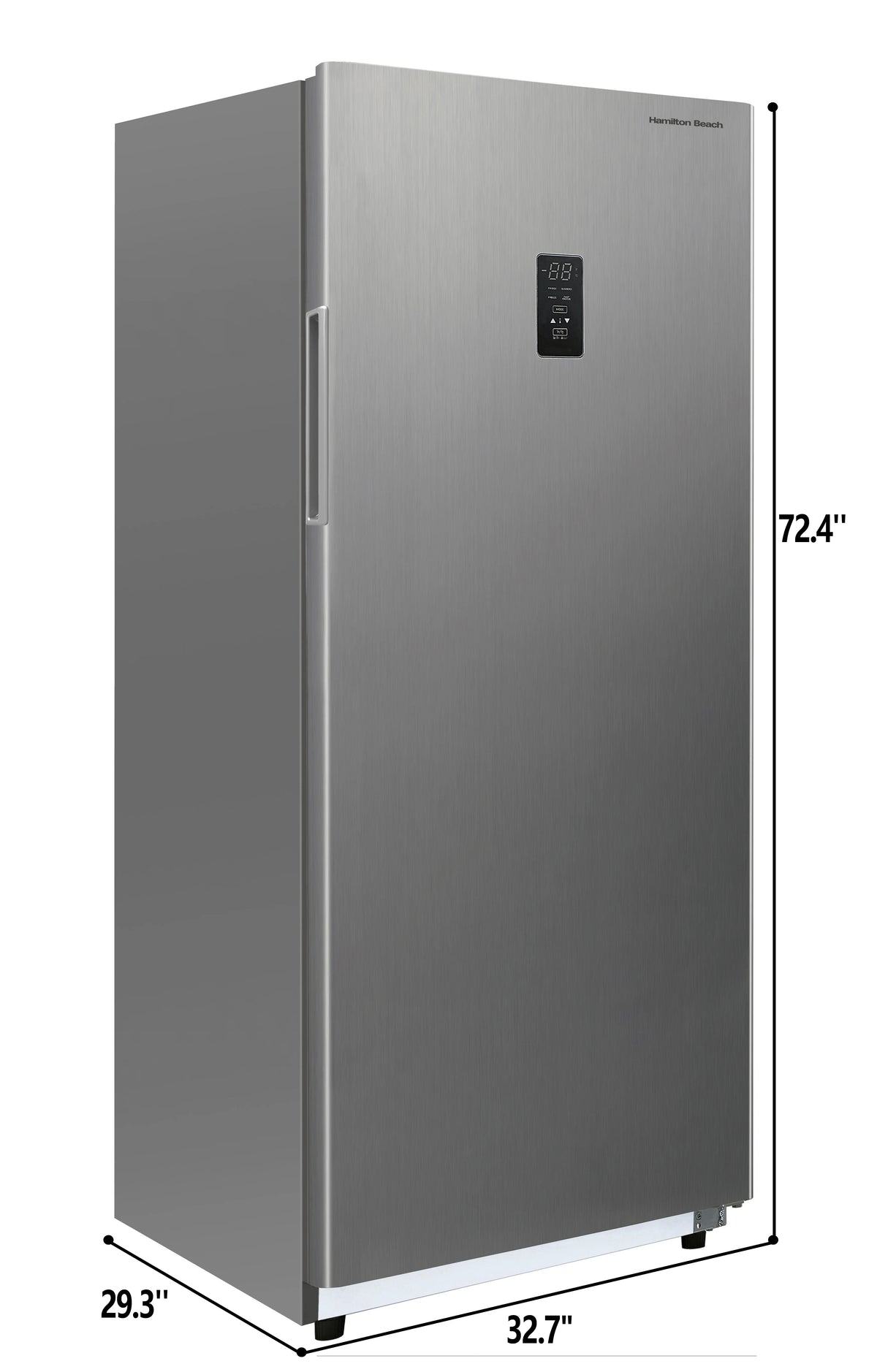 Hamilton Beach, 20 Cu. Ft. Upright Convertible Refrigerator/Freezer, Frost Free, Stainless Steel, HBFRF2099