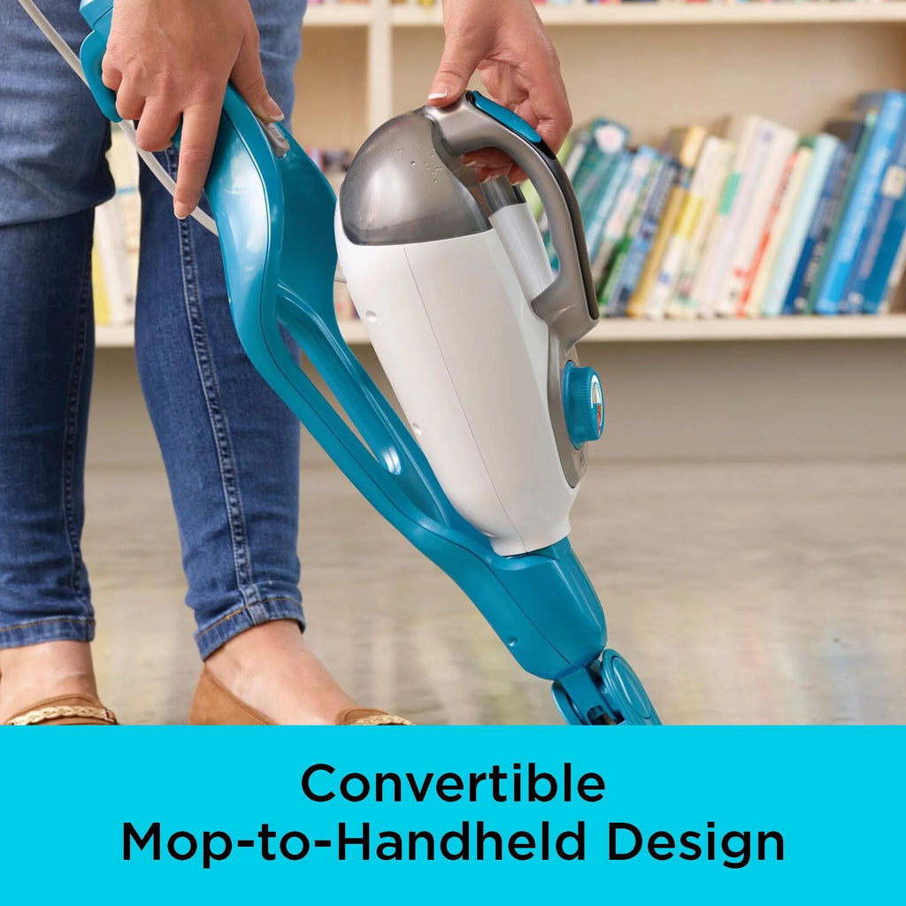 BLACK+DECKER Steam-Mop & Portable Steamer, 5-in-1, Corded, Convertible to Handheld, HSMC1321