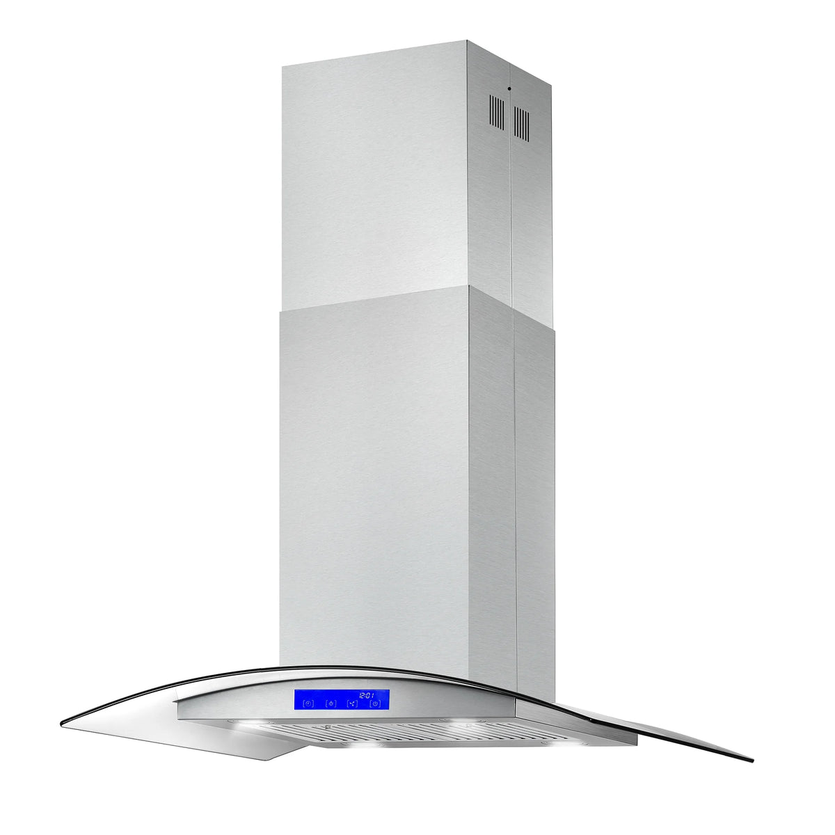 Cosmo 4 Piece Kitchen Appliance Packages with 36" Freestanding 220/240V Dual Fuel Range 36" Island Range Hood 24" Built-in Integrated Dishwasher & French Door Refrigerator Kitchen Appliance Bundles