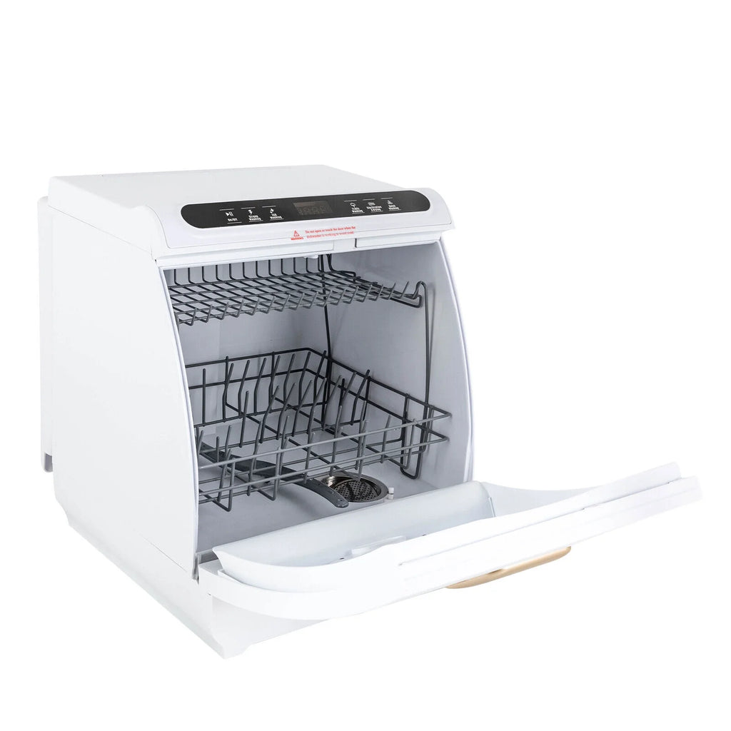 SHZICMY Portable Countertop Dishwasher Air Drying 5 Programs w/ 7L Water Tank Deep Cleaning