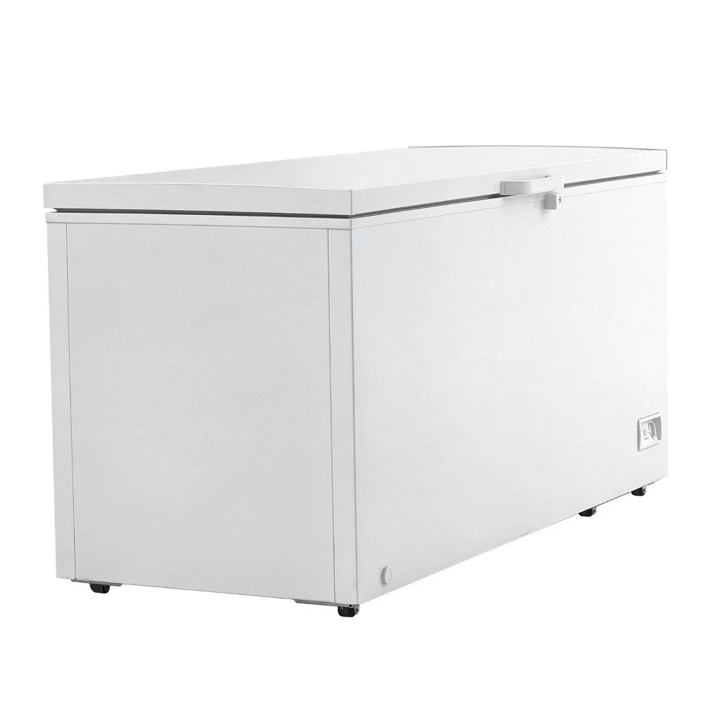 Choco Moon Large Capacity 14.5 Cu.ft Chest Freezer, 345L Storage, 4 Slide-Out Baskets, Lockable Lid, 8 Temp Control Levels, Energy-Efficient LED Lights, 6 Swivel Casters for Easy Mobility