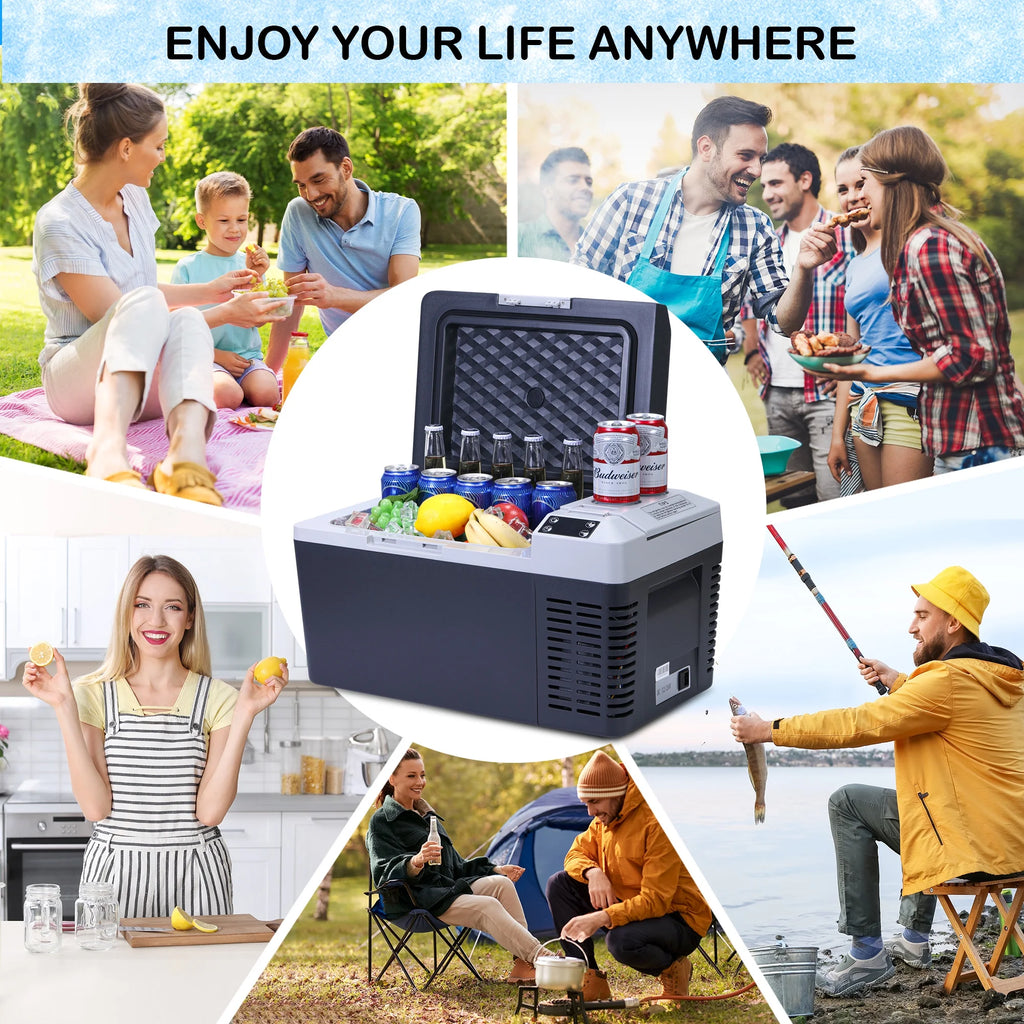 M optimized 12V Refrigerator 21 Quart Portable Refrigerator -7.6a?? to 50a??, 20L RV Freezer, Car Fridge with 12/24V DC and 110-240V AC, Portable Freezer Car Cooler for Camping Travel Outdoor & Home