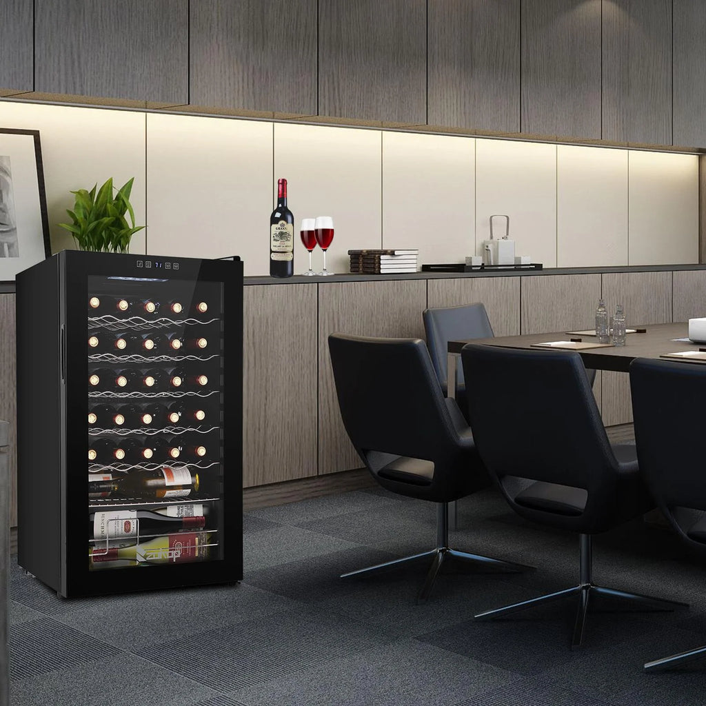 Ktaxon 18 Bottle Compressor Wine Cooler Freestanding Wine Fridge, Fast Cooling, Low Noise