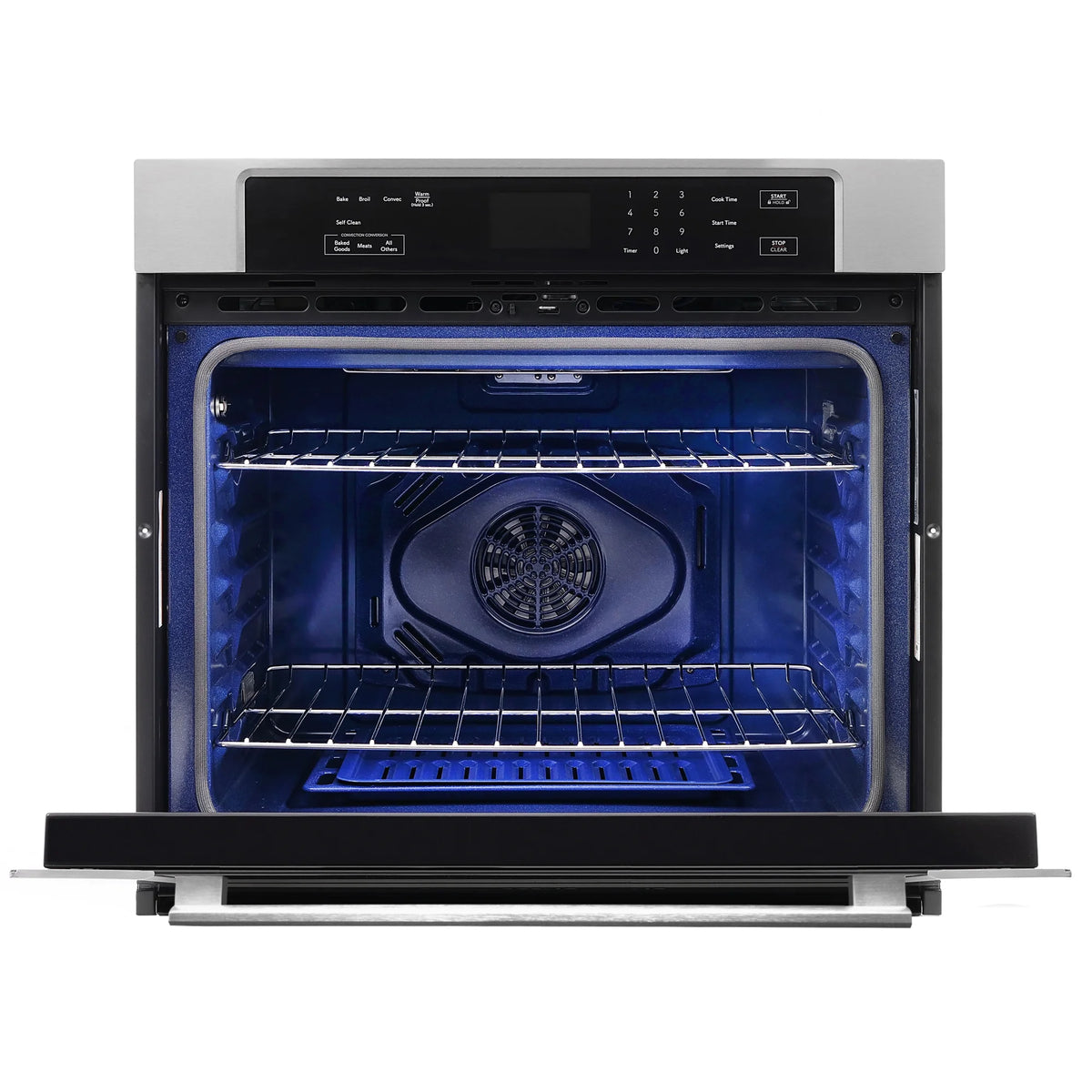 Cosmo 3 Piece Kitchen Appliance Package With 36" Electric Cooktop 36" Wall Mount Range Hood 24" Single Electric Wall Oven Kitchen Appliance Bundles