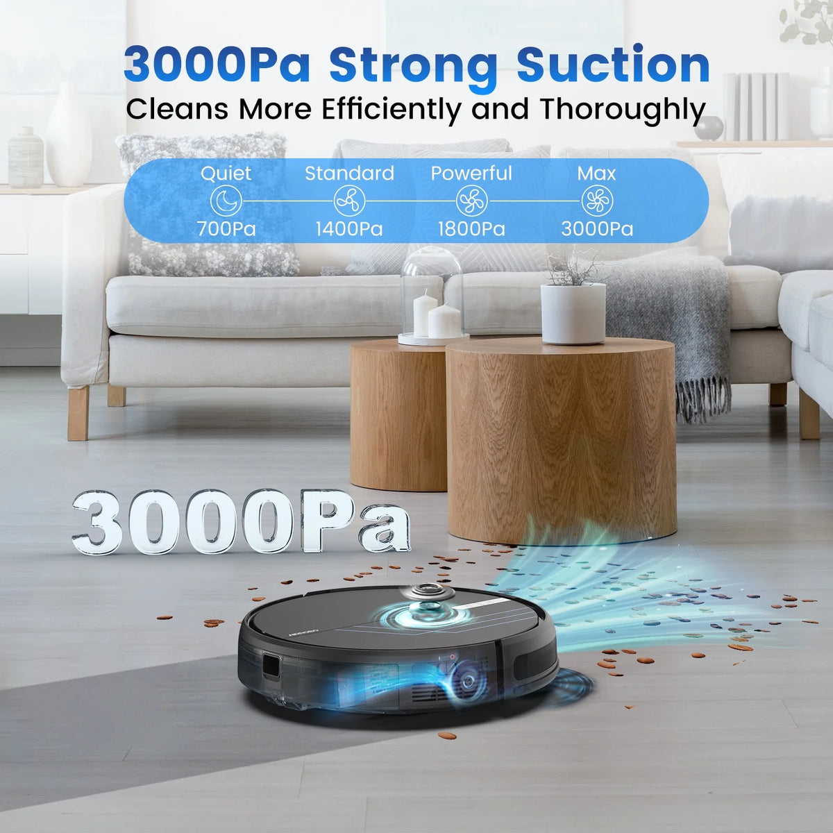AIRROBO P30  3 in 1 Robot Vacuum and Mop Cleaner with App Control,2 in 1 Tank for Pet Hair,Home Mapping