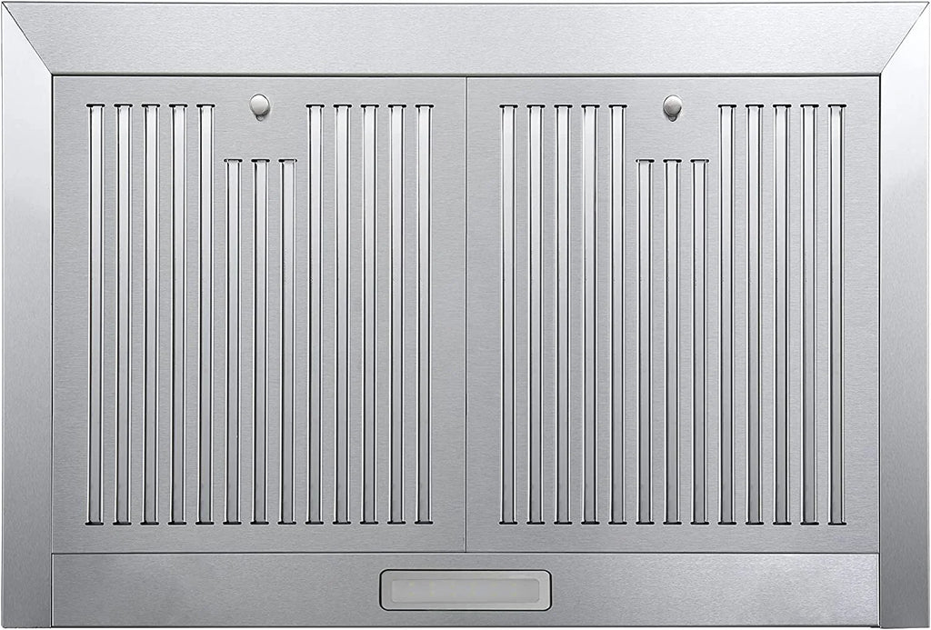Zomagas 24 inch Wall Mount Range Hood 450CFM Exhaust Vent Stainless with Dishwasher Clean Filter 120V