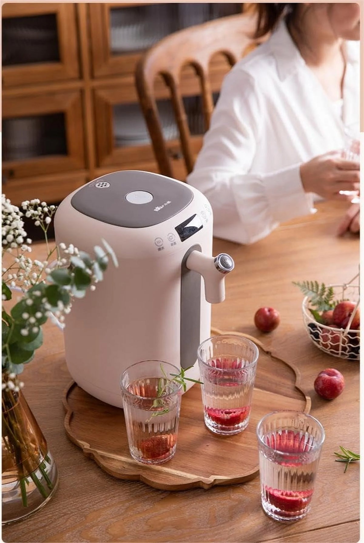 Bear Water Boiler, Electric Hot Water Pot, Safety Lock, Instant Heating for Coffee & Tea, Auto-Shutoff & Boil Dry Protection, 3.0L, Pink