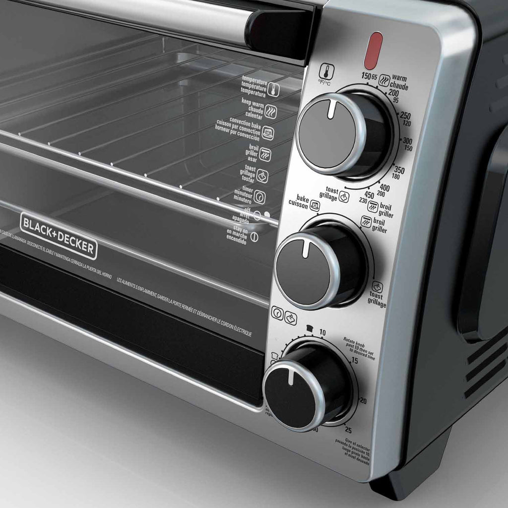 BLACK+DECKER 6-Slice Toaster Oven, Black, TO1950SBD