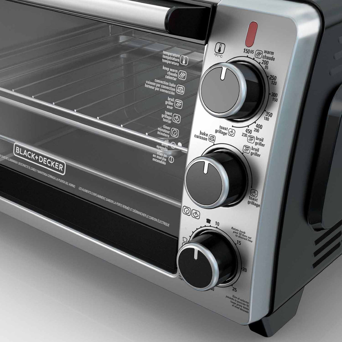 BLACK+DECKER 6-Slice Toaster Oven, Black, TO1950SBD