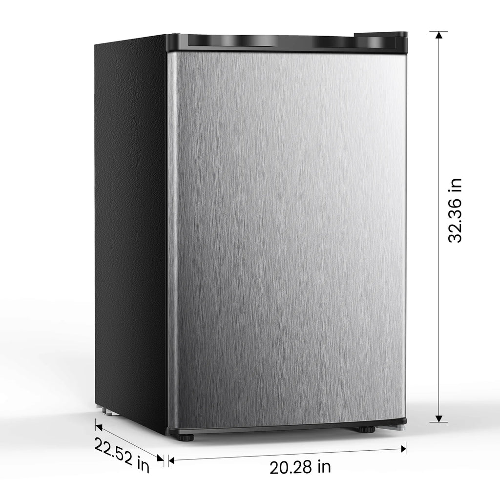 Moifoi 3.0 Cu.ft Upright Freezer, Reversible Single Door Vertical Freezers w/ Removable Shelf, Energy Saving, Silver