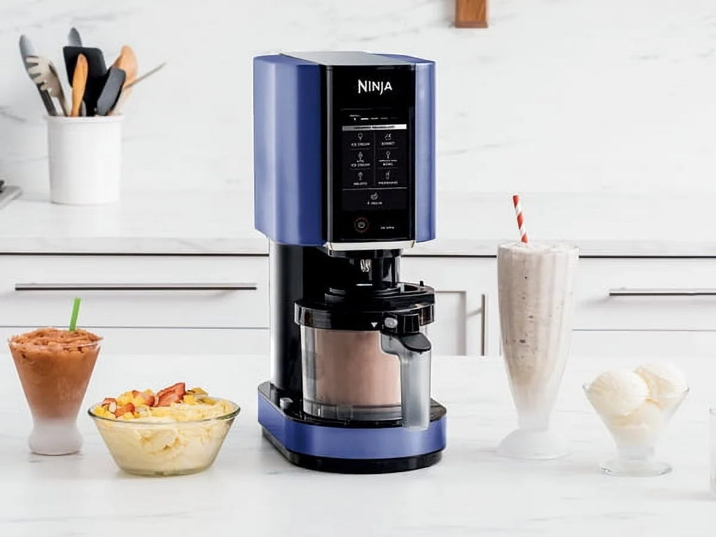 Restored Ninja NC301 CREAMi Ice Cream Maker, for Gelato, Mix-ins, Milkshakes, Sorbet, Smoothie Bowls & More - Navy Blue (Refurbished)