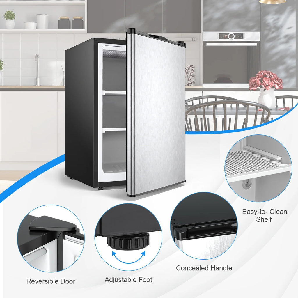 Giantex Compact Upright Freezer, Mechanical Control Freezer w/7 Grade Adjustable Thermostat