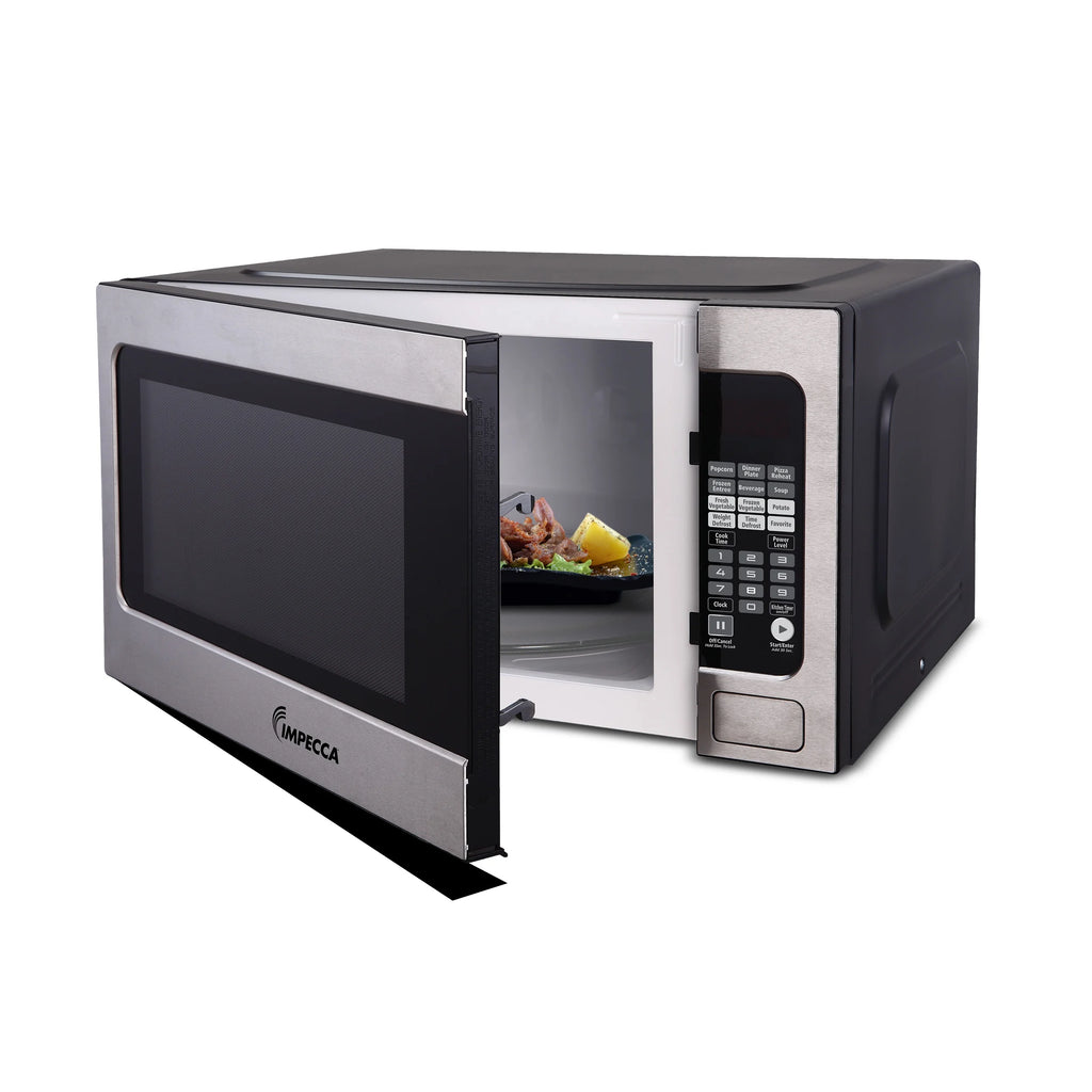 Impecca 2.2 Cubic Foot Microwave, Stainless Steel, 1200 Watts