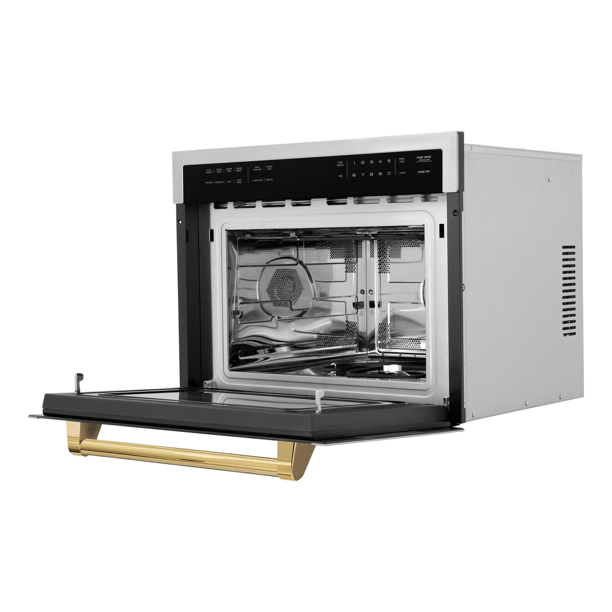 ZLINE Autograph Edition 24" 1.6 cu ft. Built-in Convection Microwave Oven in Stainless Steel and Matte Black Accents