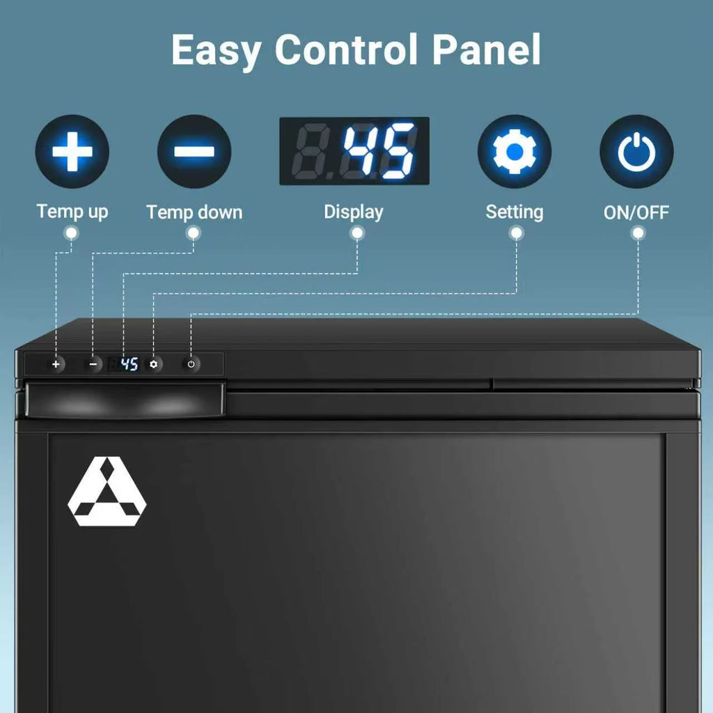 BODEGACOOLER 12 Volt Refrigerator, RV Refrigerator APP Control, 65L(2.3cu.ft.) RV Fridge Freezer, Car Refrigerator with Lock, (4a??-46a??) Travel Compressor Cooler 12/24V DC for Truck, RV, Camping