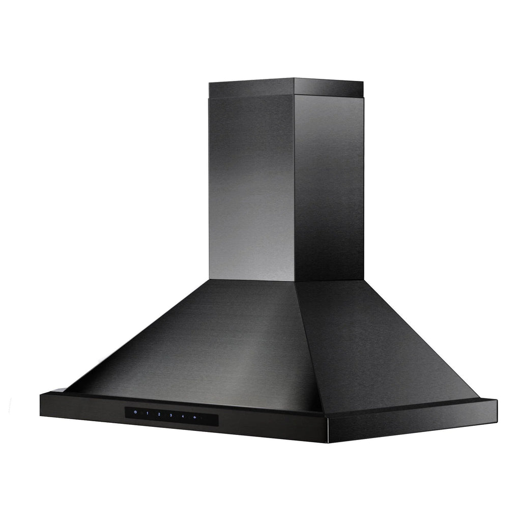 ZLINE 36 in. Wall Mount Range Hood in Black Stainless Steel (BSKBN-36)