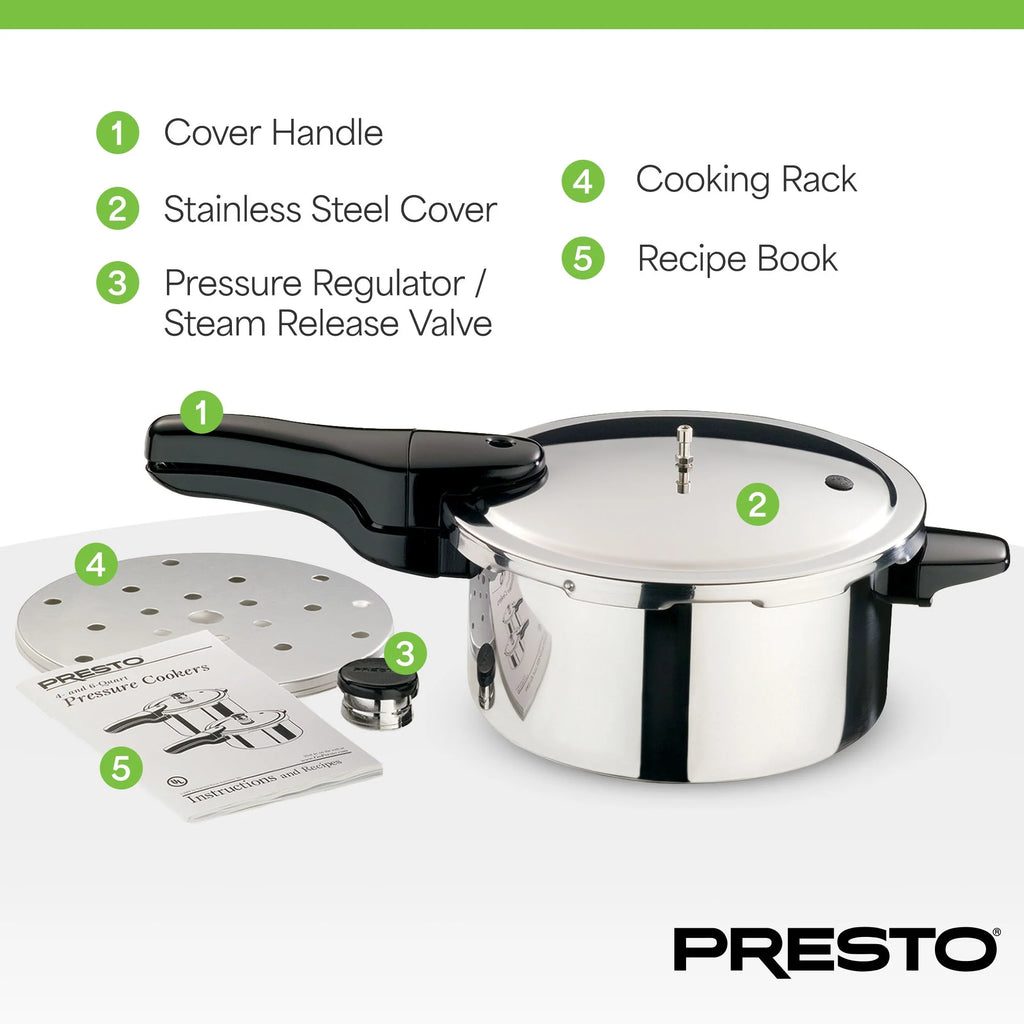 Presto? 6 Quart Stainless Steel Pressure Cooker