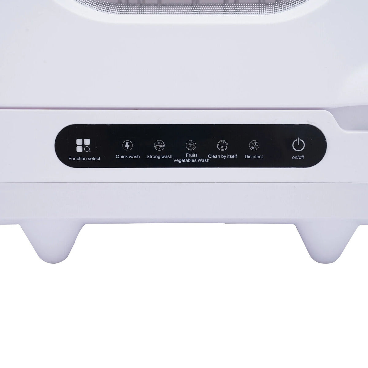 White 800W Dishwasher for Cleaning Vegetables and Fruits 15.6*15.4*16.9in Wash 6 Sets of Tableware at Once