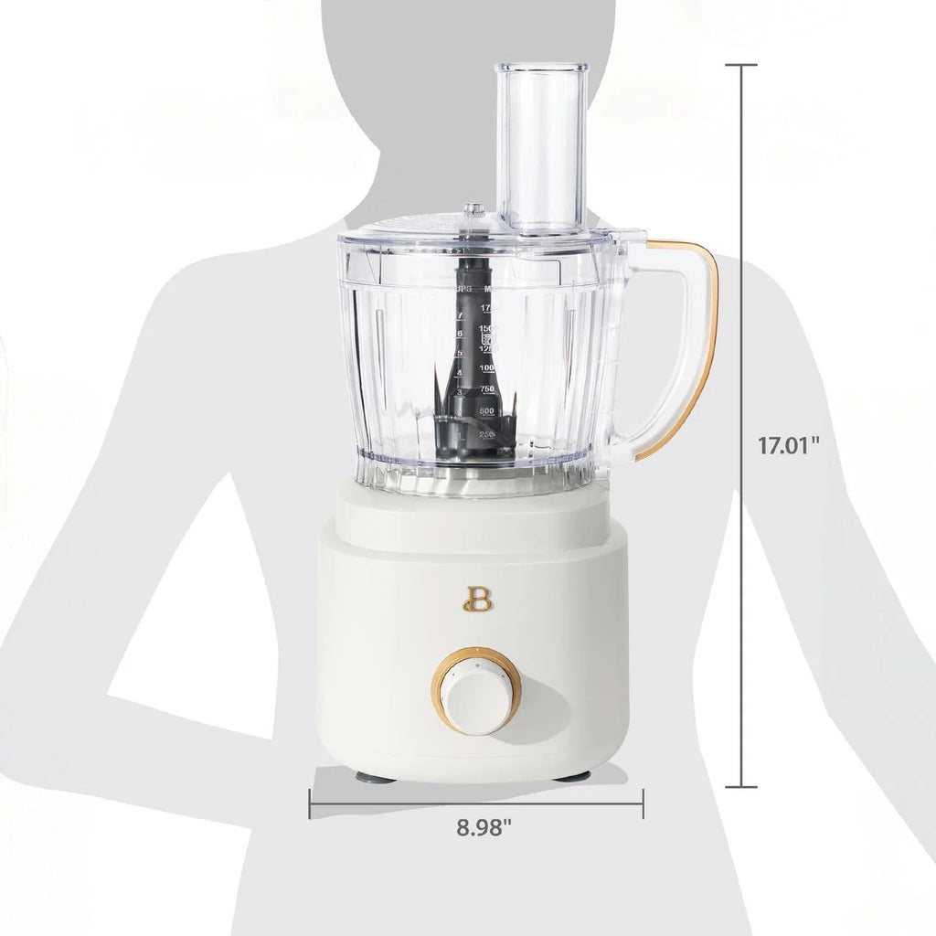 Beautiful 10-Cup Food Processor with Accessories, White Icing by Drew Barrymore