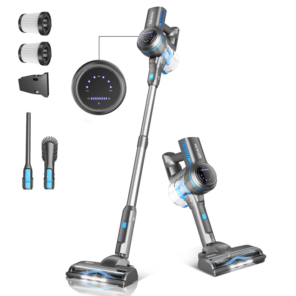 Wnkim Cordless Stick Vacuum Cleaner, 25Kpa, HEPA Wet/Dry Vacuum Cleaner for Hardwood Pet Hair  Carpet