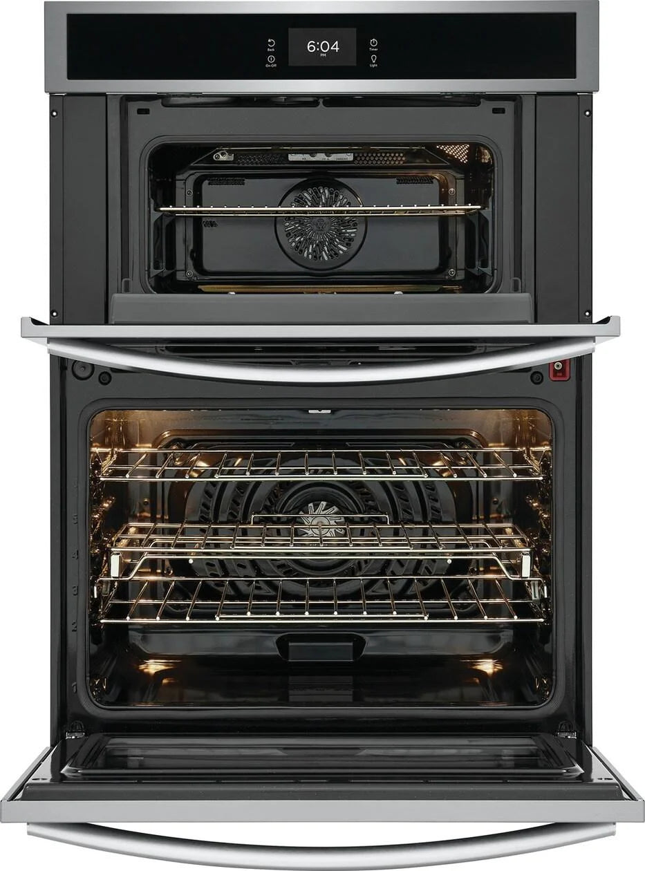 Frigidaire Gallery GCWM3067AD 30 inch Black Stainless Wall Oven and Microwave Combination