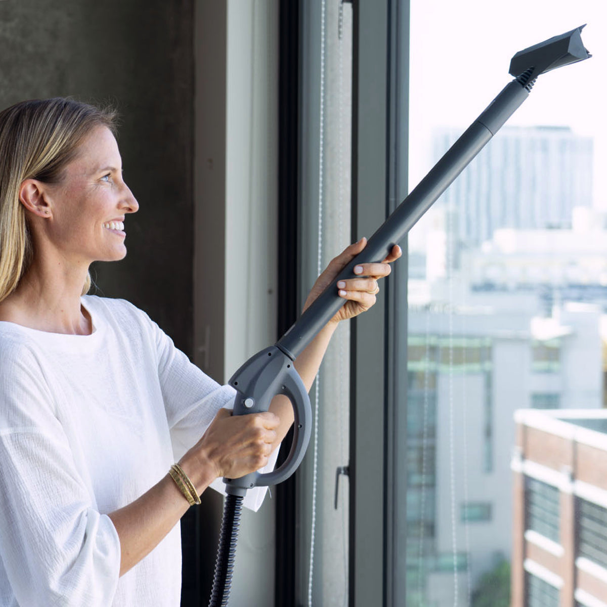 Pure Enrichment PureClean XL Rolling Steam Cleaner - Multi-Purpose Chemical-Free Steam Cleaner with 18 Accessories for Deep Cleaning Floors, Tiles, Grout, Windows, Grills, Ovens, and Vehicles