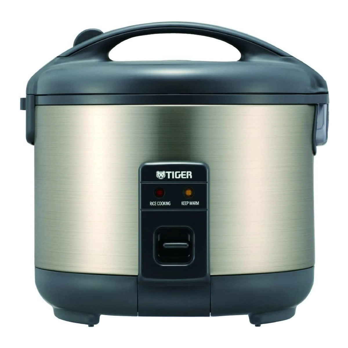Tiger JNP-S10U 5.5 Cup Capacity White Rice Cooker with Spatula and Measuring Cup with Bowl and Spoon