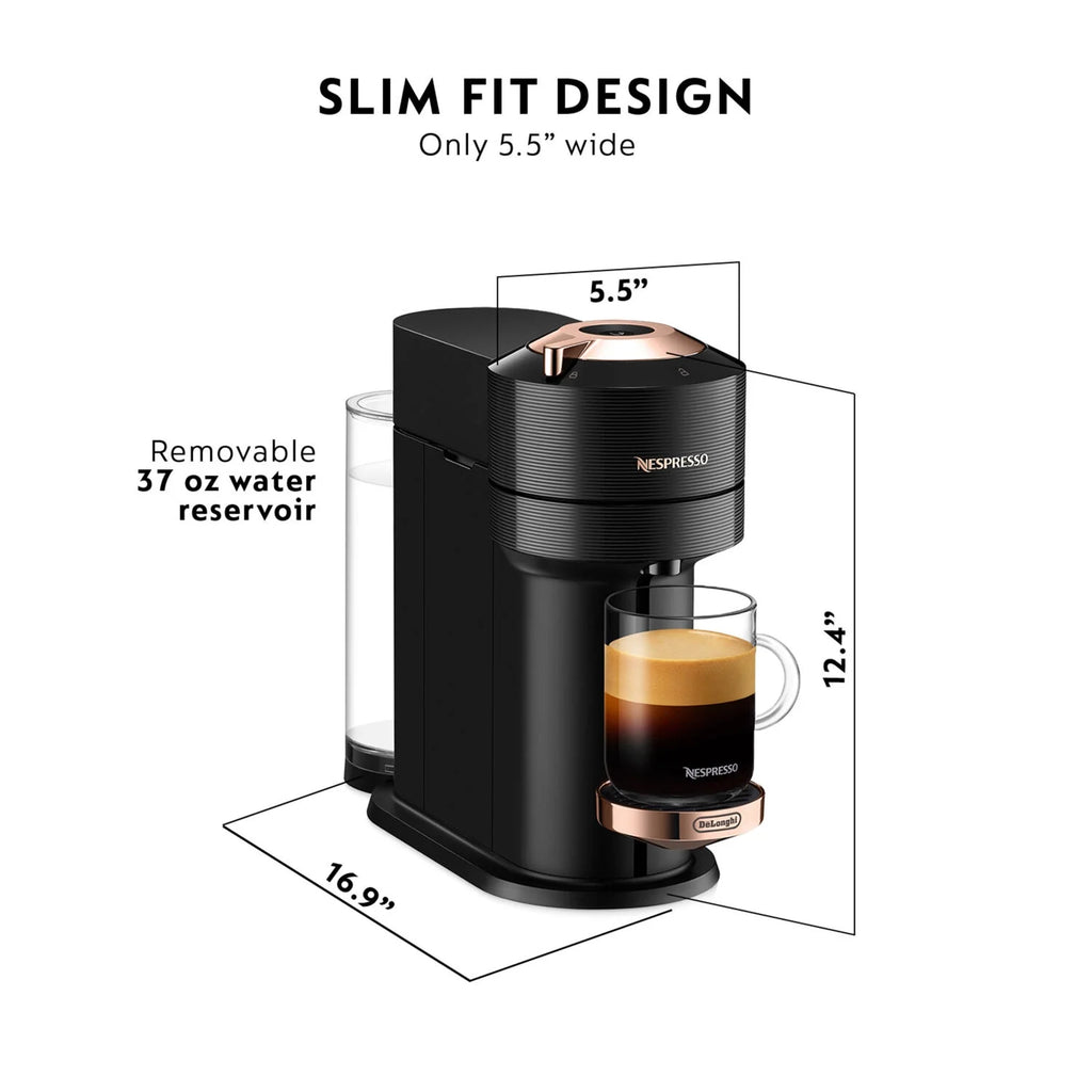 Nespresso Vertuo New Next Coffee and Espresso Maker by DeLonghi, Dark Gray, Single-Serve Brewers
