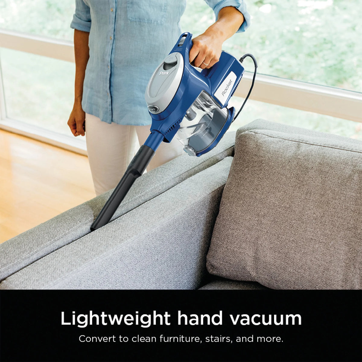 Shark Rocket Ultra-Light Corded Stick Vacuum Cleaner, Blue �C Lightweight, Bagless, for Carpet & Hard Floors
