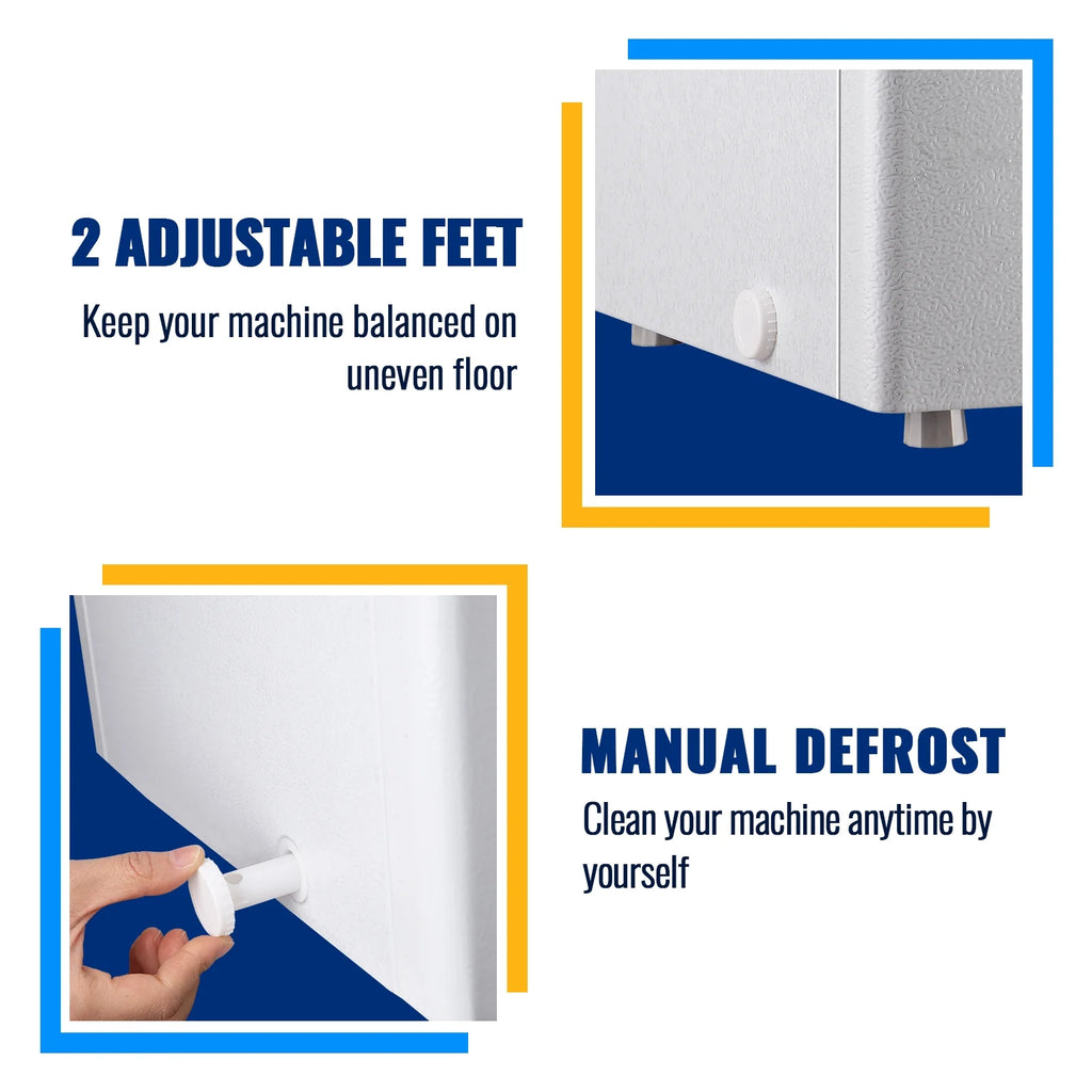 WANAI 5.0 Cu.ft Compact Freezer, Fast Cooling, Top Door Design, Energy-Efficient Deep Freezer White