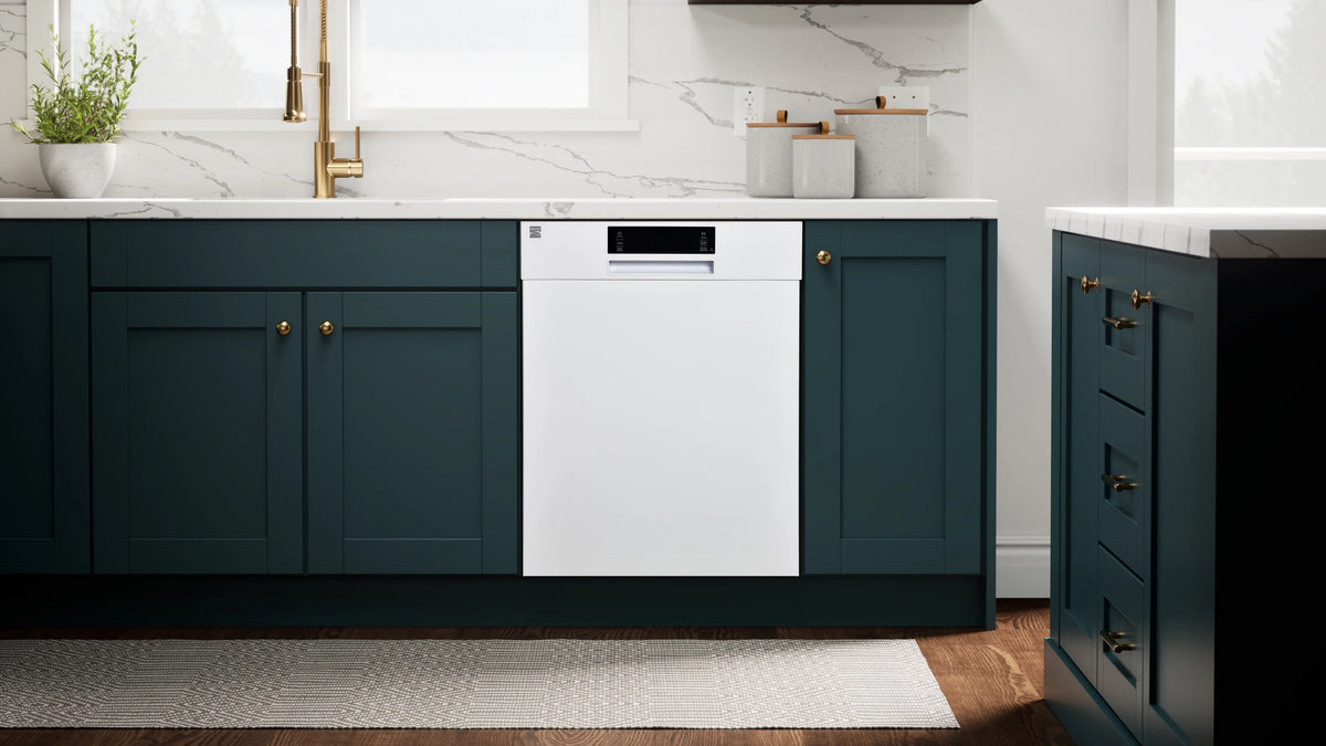 Kenmore 02214592 Built-in 24" Stainless Steel Tub Dishwasher, SmartWash, White, 34"H x 24"W x 25"D