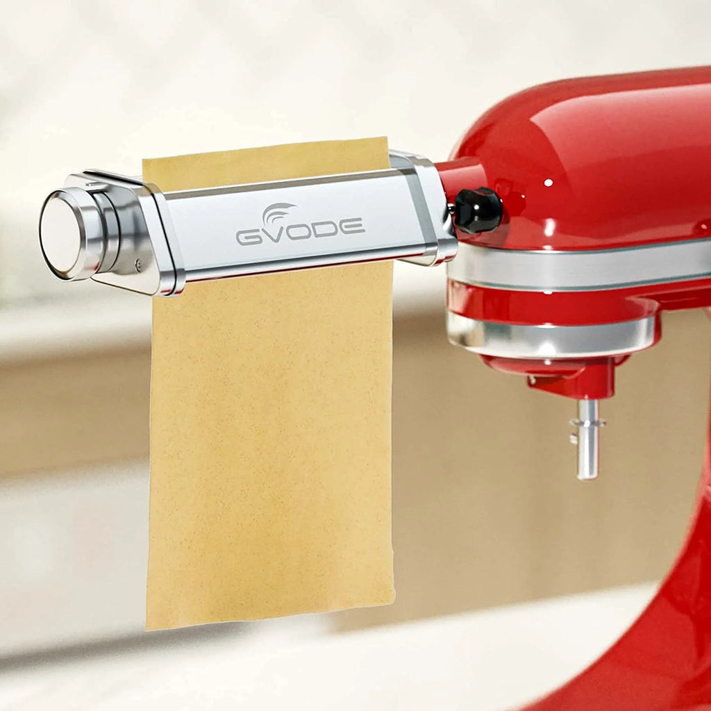 TOCOKEID 3Pcs Stainless Steel Pasta Attachment for KitchenAid Stand Mixer Included Dough Sheet Roller, Spaghetti Cutter and Fettuccine Cutter Maker