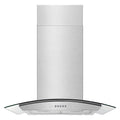 "Joeaonz 30"" Island Mount Range Hood, Stainless Steel, LED Bulbs, Easy-Clean Filters, 120V"