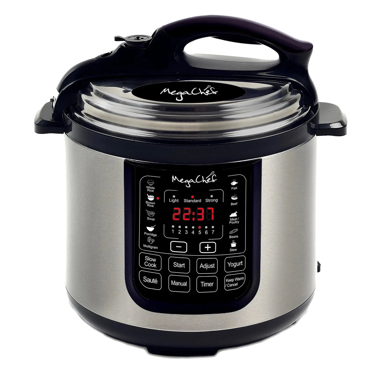 Megachef 8-Quart Digital Pressure Cooker, 15" x 15"
