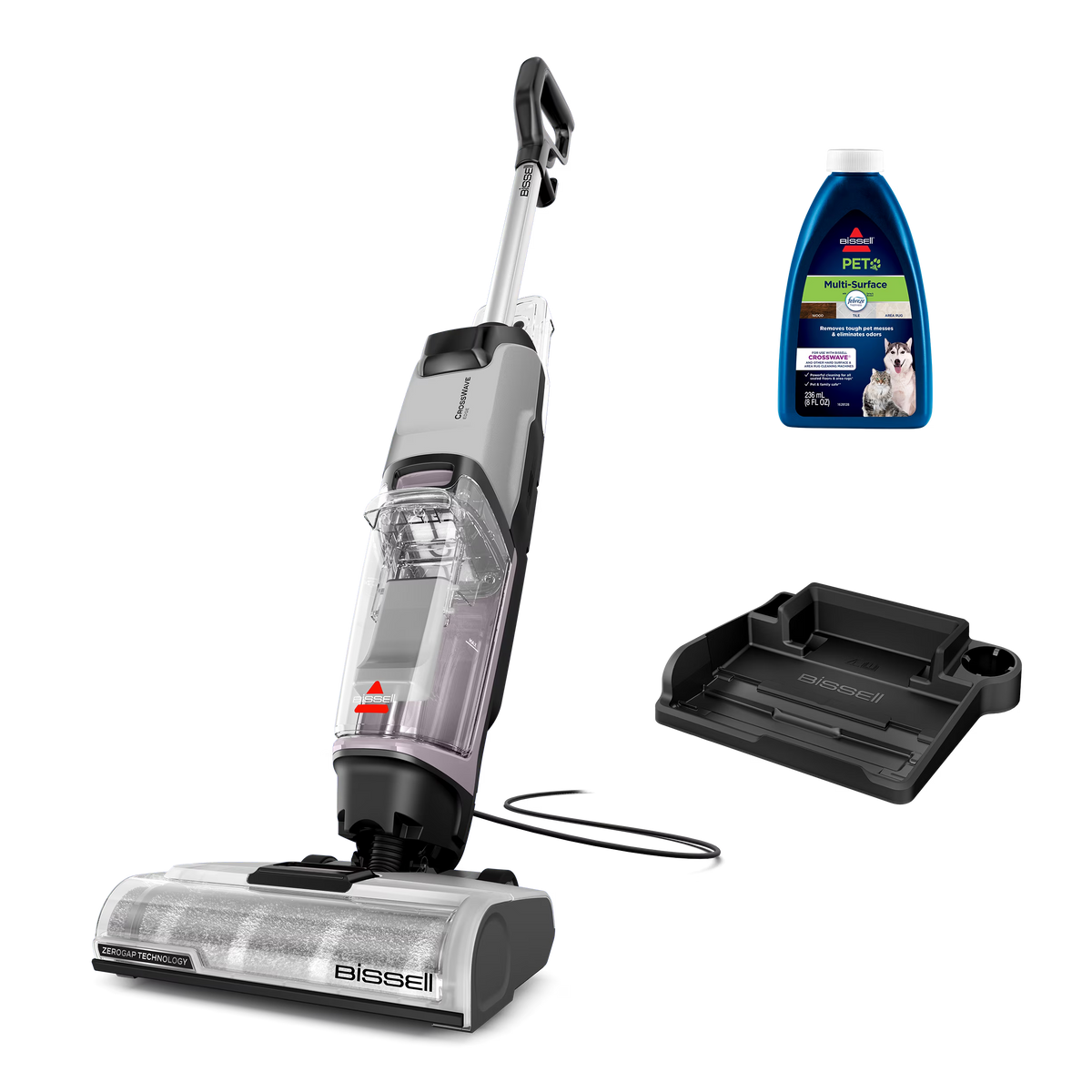 BISSELL CrossWave Edge, Corded, Multi Surface Hard Floor Cleaner Wet Dry Vacuum with Zero-Gap Edge Cleaning Technology, Self Cleaning Cycle, Pet Multi-Surface  Febreze Trial Formula, 4157