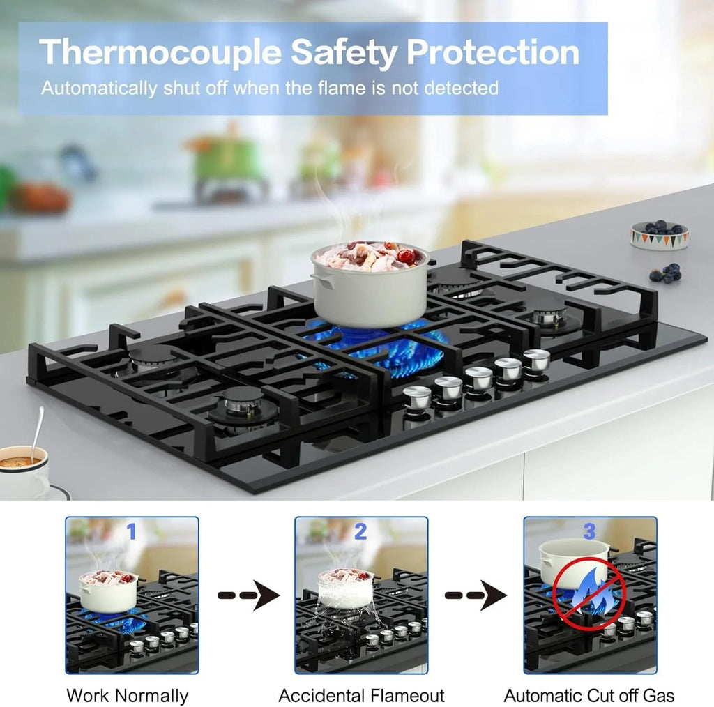 Homtone 30 Inch Electric Cooktop 4 Burners Built-in Electric Stovetop -Timer & Child Safety Lock