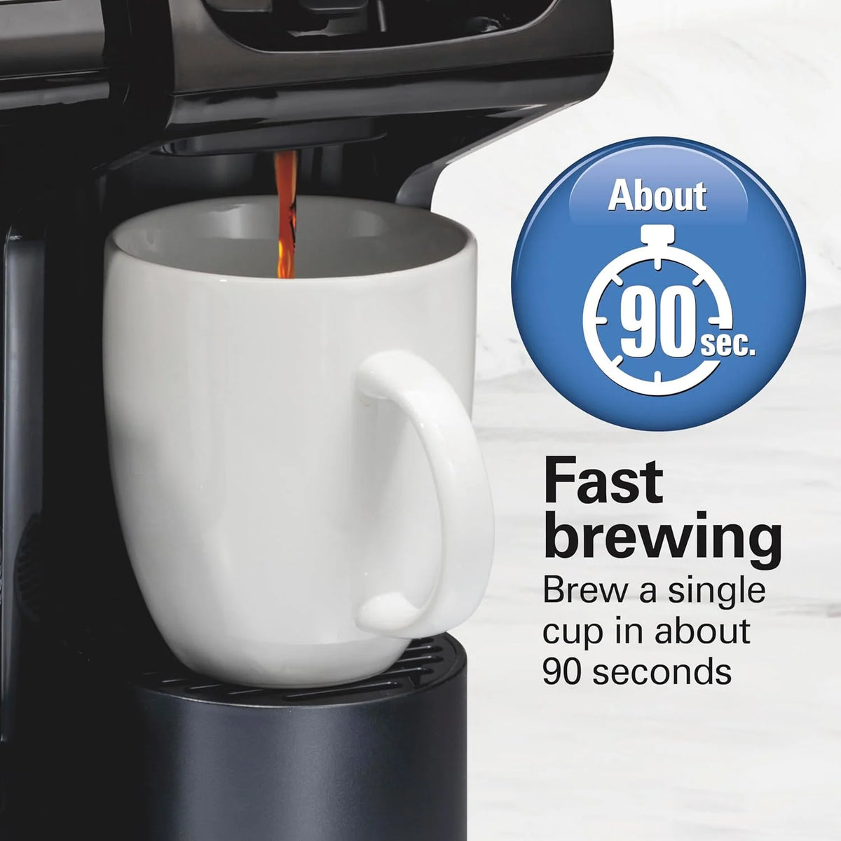 Wangxin FlexBrew Trio 2-Way Coffee Maker, Compatible with K-Cup Pods or Grounds, Combo, Single Serve & Full 12c Pot, Black - Fast Brewing (49902)