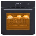 Single Wall Oven 24" Built-In Electric Ovens, 66L Capacity, 3000W, 8 Baking Modes, 3D Surround Heating With Double-Layered Glass Door, Touch Control