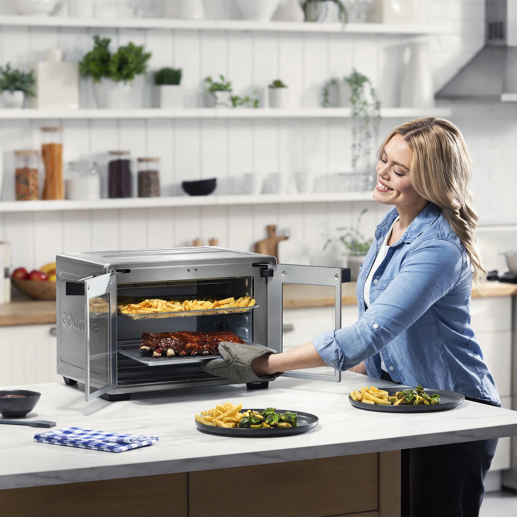 Gourmia 1700W 9-Slice Digital Toaster Oven Air Fryer, 12 Cooking Preset, 35L, Stainless Steel