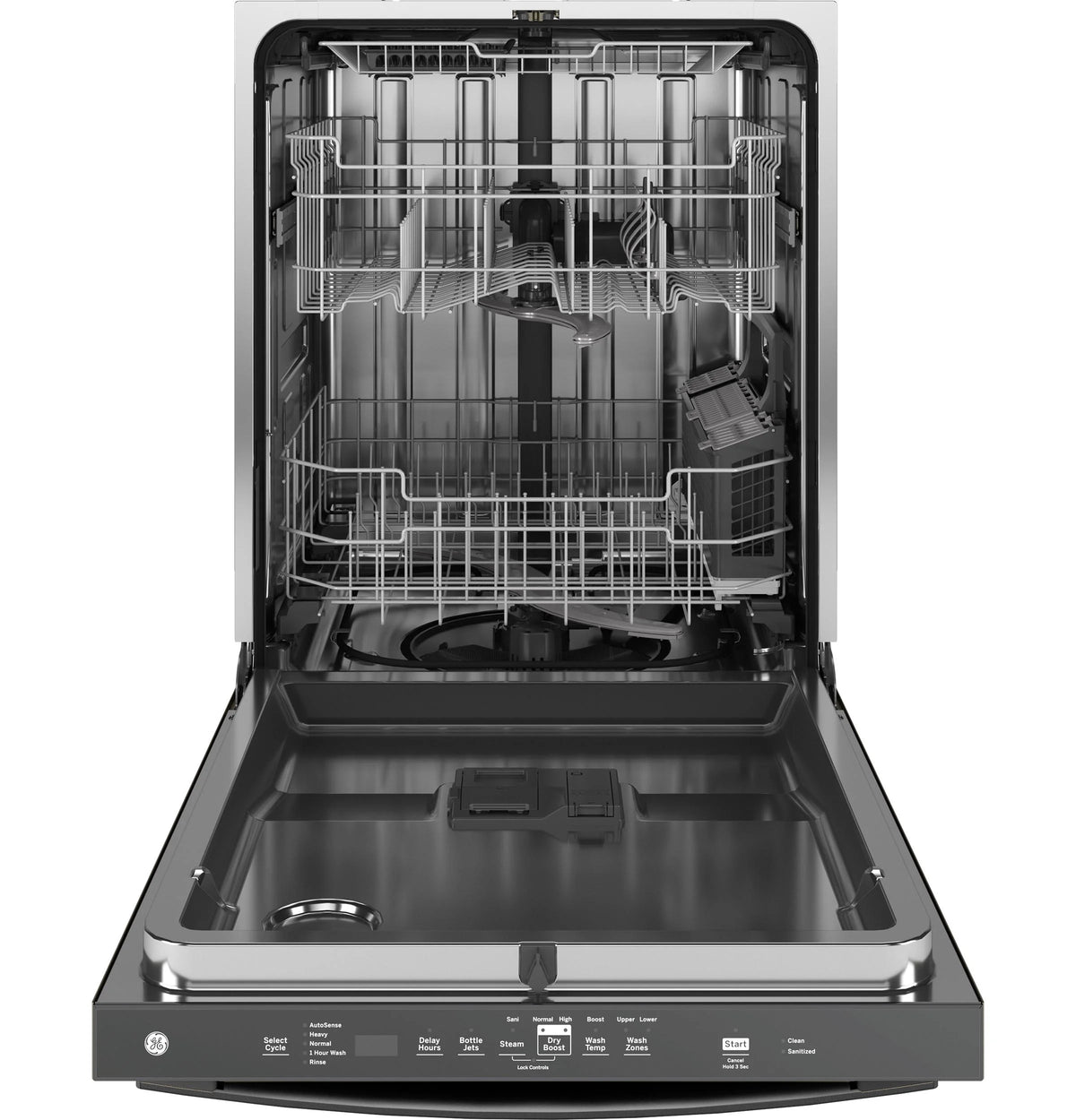 GE Top Control with Stainless Steel Interior Dishwasher with Sanitize Cycle GDT670SFVDS