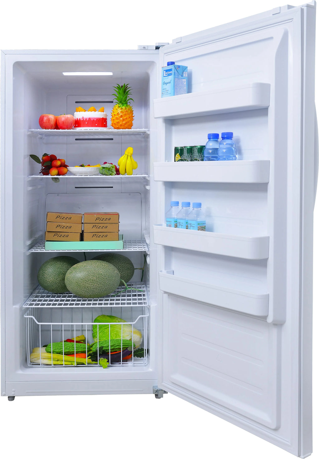 Smad 13.8 Cu ft Refrigerator White Freestanding Upright Counter Depth Freezer Garage Ready